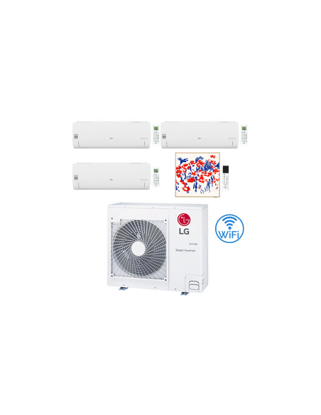 Climatizzatore Condizionatore LG Libero Smart + gallery photo R32 Wifi Quadri Split Dual Inverter 7000 + 9000 + 9000 + 12000 ...