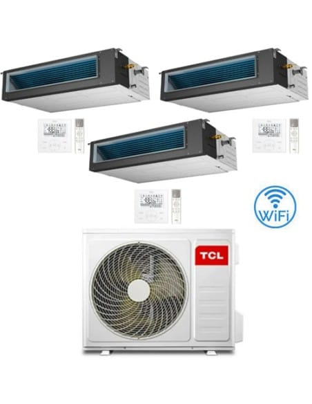 Climatizzatore Condizionatore TCL Canalizzato Wi-Fi R32 Trial Split Inverter 12000 + 12000 + 12000 BTU con U.E. MT3240 Classe...