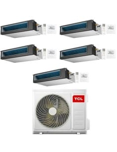 Climatizzatore Condizionatore TCL Canalizzato Wi-Fi R32 Penta Split Inverter 9000 + 9000 + 9000 + 12000 + 18000 BTU con U.E. ... 2