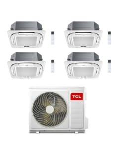 Climatizzatore Condizionatore TCL Cassetta 4 Vie Compact Wi-Fi R32 Quadri Split Inverter 9000 + 9000 + 9000 + 9000 BTU con U.... 2