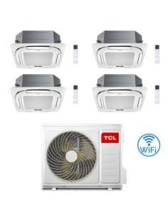 Climatizzatore Condizionatore TCL Cassetta 4 Vie Compact Wi-Fi R32 Quadri Split Inverter 9000 + 9000 + 9000 + 9000 BTU con U....