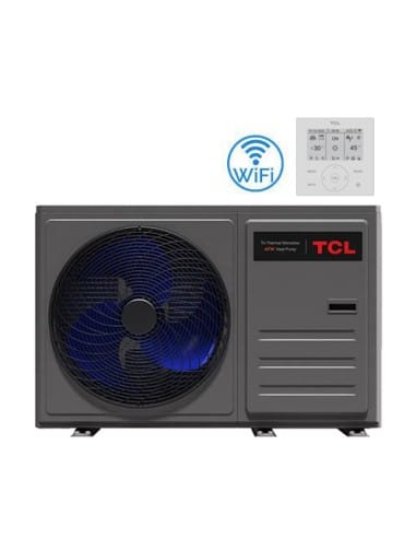 Pompa di calore monoblocco 8 kW Aria-Acqua Wi-Fi R32 TCL Tri-Thermal monofase HB08SD0 con comando a filo per riscaldamento/ra...