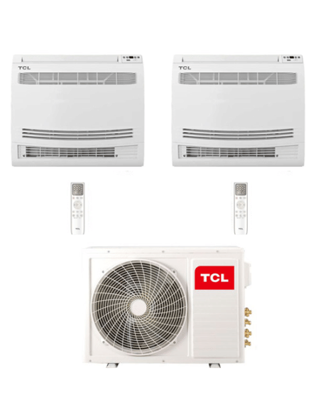 Climatizzatore Condizionatore TCL Console Pavimento Wi-Fi R32 Dual Split Inverter 12000 + 12000 BTU con U.E. MT2730 NOVITÁ Cl...