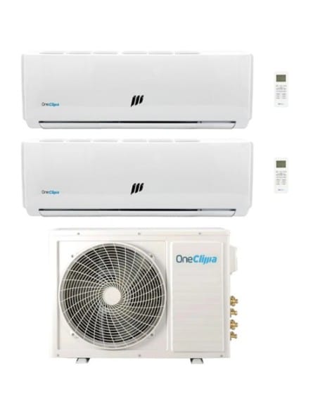 Climatizzatore Condizionatore OneClima+ Pro Dual Split 18000 + 18000 BTU con U.E. MLT27x3/24 R-32 INVERTER *WIFI Opzionale cl...