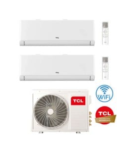 Climatizzatore Condizionatore TCL BreezeIN serie P5 Wifi R32 Dual Split Inverter 12000 + 12000 BTU con U.E. MT1821 Classe A++...