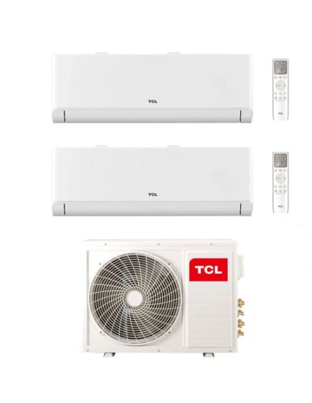 Climatizzatore Condizionatore TCL BreezeIN serie P5 Wifi R32 Dual Split Inverter 7000 + 9000 BTU con U.E. MT1821 Classe A++/A...