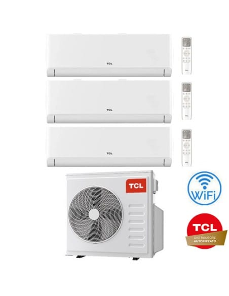 Climatizzatore Condizionatore TCL BreezeIN serie P5 Wifi R32 Trial Split Inverter 7000 + 12000 + 12000 BTU con U.E. MT2730 Cl...