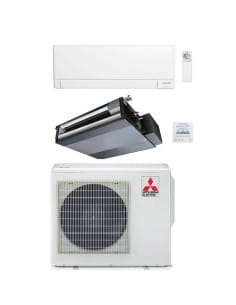 Climatizzatore Condizionatore Mitsubishi MSZ-AY Wi-Fi + Canalizzabile R32 SEZ-M Dual Split Inverter 9000 + 18000 BTU con U.E....