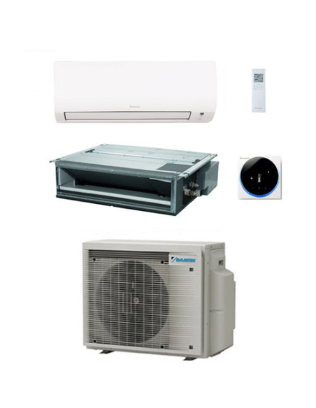 Climatizzatore GARANZIA ITALIA Daikin Comfora Wi-Fi + Canalizzabile Serie FDXM-F9 R32 Dual Split Inverter 9000 + 18000 BTU co...