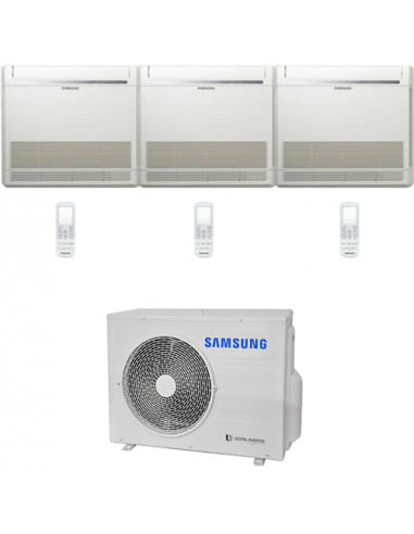Climatizzatore Condizionatore Samsung Console R32 Trial Split Inverter 9000 + 9000 + 12000 BTU con U.E. AJ068TXJ3KG/EU Classe...