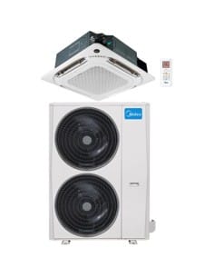 Climatizzatore Condizionatore Midea Cassetta 4 vie Slim con griglia Breezeless R32 Trifase 48000 BTU MCD2-48HRFNX(GA) INVERTE... 2
