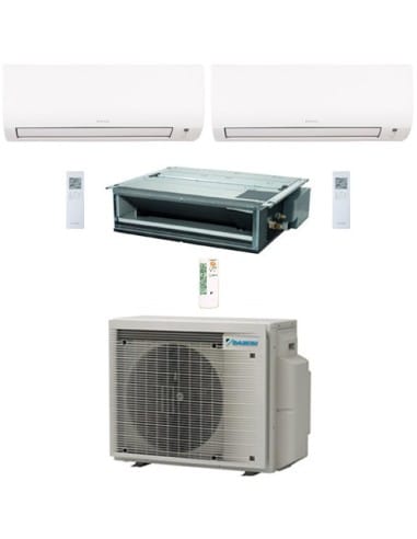 Climatizzatore GARANZIA ITALIA Daikin Comfora Wi-Fi + Canalizzabile Serie FDXM-F9 R32 Trial Split Inverter 9000 + 9000 + 1200...