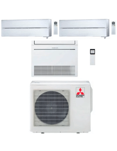 Climatizzatore Condizionatore Mitsubishi Kirigamine Style Wifi + Console R32 Bianco Perla Trial Split Inverter 9000 + 9000 + ...