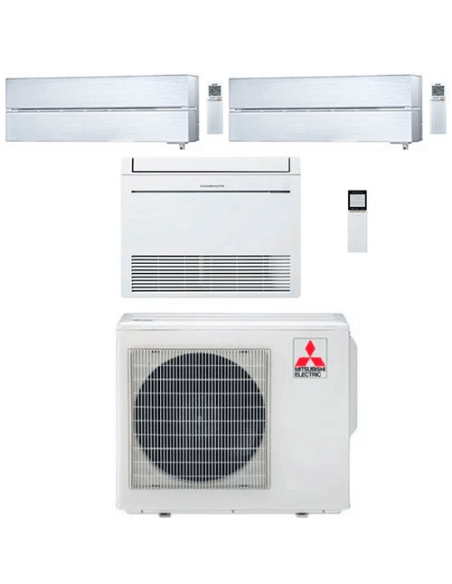 Climatizzatore Condizionatore Mitsubishi Kirigamine Style Wifi + Console R32 Bianco Perla Trial Split Inverter 9000 + 9000 + ...