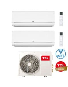 Climatizzatore Condizionatore TCL BreezeIN serie P9 Wifi R32 Dual Split Inverter 9000 + 12000 BTU con U.E. MT1821 Classe A++/...