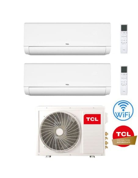 Climatizzatore Condizionatore TCL BreezeIN serie P9 Wifi R32 Dual Split Inverter 9000 + 12000 BTU con U.E. MT1821 Classe A++/...