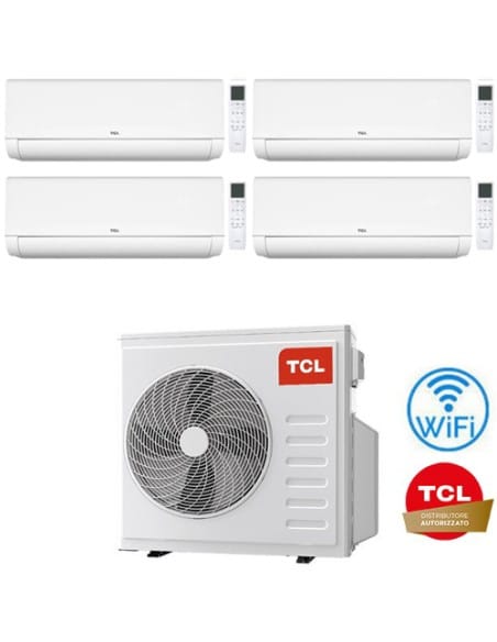Climatizzatore Condizionatore TCL BreezeIN serie P9 Wifi R32 Quadri Split Inverter 9000 + 9000 + 9000 + 9000 BTU con U.E. MT3...