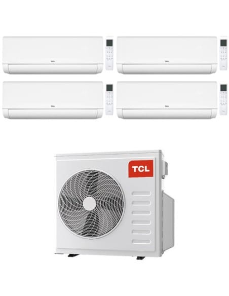 Climatizzatore Condizionatore TCL BreezeIN serie P9 Wifi R32 Quadri Split Inverter 9000 + 9000 + 9000 + 18000 BTU con U.E. MT...
