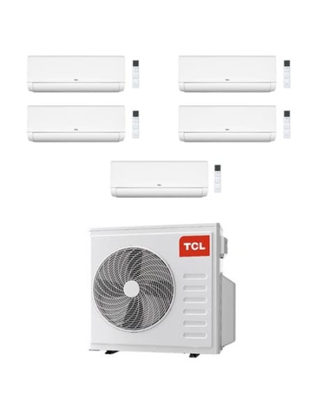 Climatizzatore Condizionatore TCL BreezeIN serie P9 Wifi R32 Penta Split Inverter 9000 + 9000 + 12000 + 12000 + 12000 BTU con...