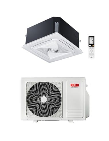 Climatizzatore Condizionatore Riello Cassetta 60X60 AARIA MONO PLUS I-AMK 9000 BTU AMK 25 P 20151428 Inverter R32 Classe A++/...