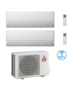 Climatizzatore Condizionatore Mitsubishi MSZ-BT Wifi R32 Dual Split Inverter 7000 + 12000 BTU con U.E. MXZ-2F53VF NOVITÁ Clas...