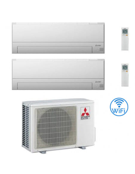Climatizzatore Condizionatore Mitsubishi MSZ-BT Wifi R32 Dual Split Inverter 7000 + 12000 BTU con U.E. MXZ-2F53VF NOVITÁ Clas...