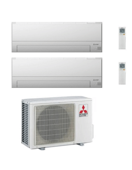Climatizzatore Condizionatore Mitsubishi MSZ-BT Wifi R32 Dual Split Inverter 7000 + 12000 BTU con U.E. MXZ-2F53VF NOVITÁ Clas...