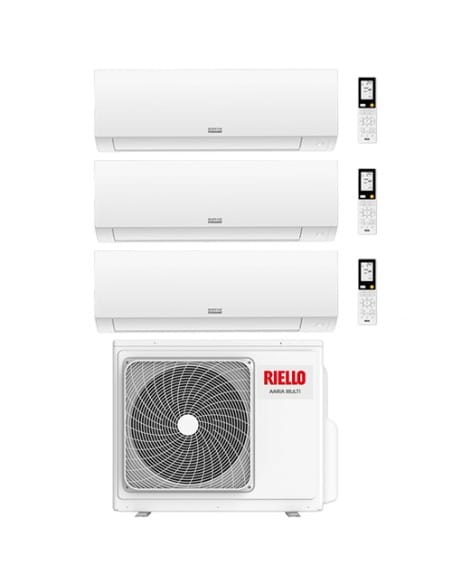Climatizzatore Condizionatore Riello AARIA PLUS I Wi-Fi Trial Split Inverter R32 9000 + 12000 + 12000 BTU con U.E AARIA MULTI...
