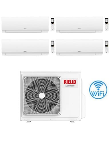 Climatizzatore Condizionatore Riello AARIA PLUS I Wi-Fi Quadri Split Inverter R32 9000 + 9000 + 12000 + 12000 BTU con U.E AAR...