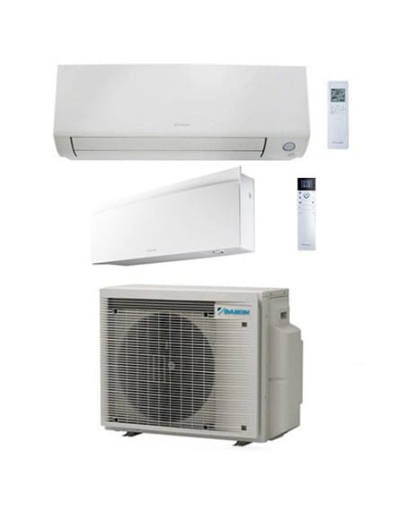 Climatizzatore GARANZIA ITALIA Daikin Perfera All Seasons + Emura Bianco Wifi Dual Split Inverter 9000 + 12000 BTU con U.E. 2...