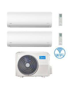 Climatizzatore Condizionatore Midea Xtreme PRO GREEN Wifi R32 Dual Split 9000 + 12000 BTU con U.E. M3OG-21HFN8-Q INVERTER Cla...