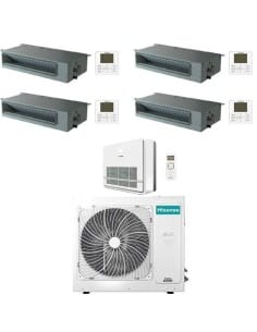 Climatizzatore Condizionatore Hisense Canalizzato + Console R32 Penta Split Inverter 9000 + 9000 + 9000 + 9000 + 12000 BTU co... 2