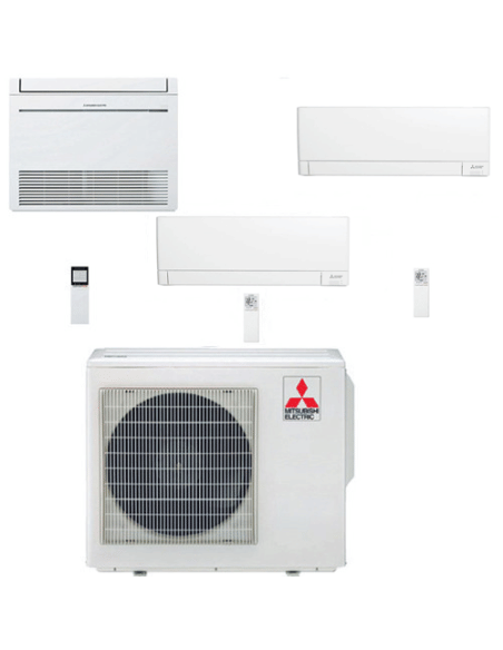 Climatizzatore Condizionatore Mitsubishi Pavimento Serie M MFZ-KT VGK + MSZ-AY WiFi Trial Split Inverter 9000 + 12000 + 12000...