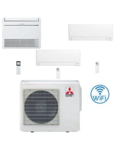Climatizzatore Condizionatore Mitsubishi Pavimento Serie M MFZ-KT VGK + MSZ-AY WiFi Trial Split Inverter 9000 + 12000 + 12000...