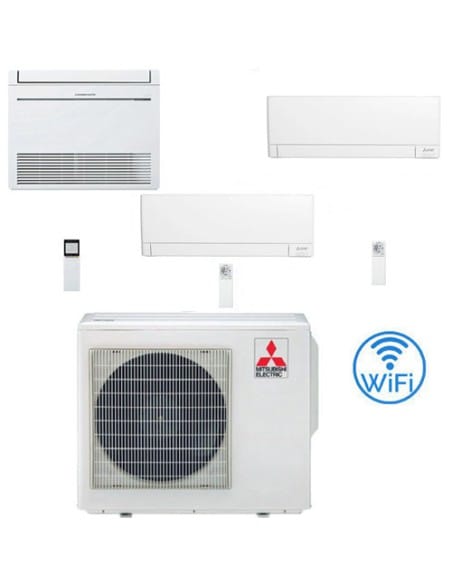 Climatizzatore Condizionatore Mitsubishi Pavimento Serie M MFZ-KT VGK + MSZ-AY WiFi Trial Split Inverter 9000 + 12000 + 12000...