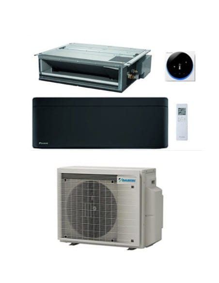Climatizzatore GARANZIA ITALIA Canalizzabile Serie FDXM-F9 + Daikin Stylish New Total Black Wi-Fi R32 Dual Split Inverter 120...