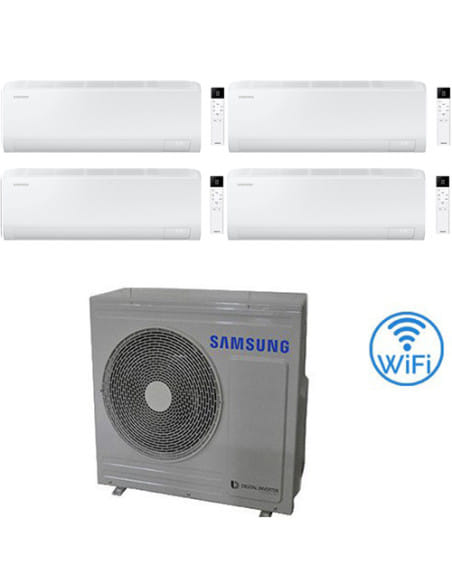 Climatizzatore Condizionatore Samsung CEBU S2 R32 Wifi Quadri Split Inverter 9000 + 9000 + 9000 + 12000 BTU con U.E. AJ100TXJ...