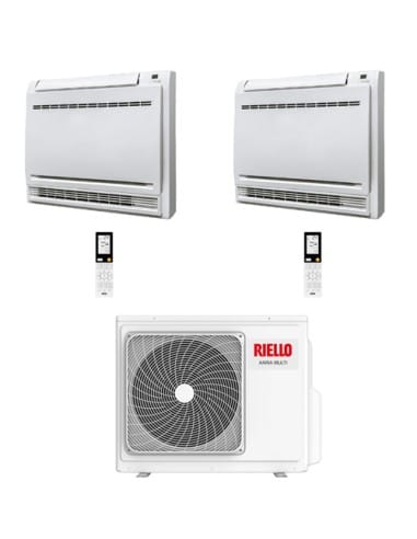 Climatizzatore Condizionatore Riello Console Dual Split Inverter R32 9000 + 9000 BTU con U.E AARIA MULTI 250 PI Classe A++/A+...