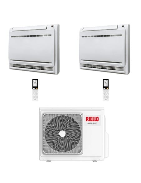 Climatizzatore Condizionatore Riello Console Dual Split Inverter R32 9000 + 9000 BTU con U.E AARIA MULTI 250 PI Classe A++/A+...