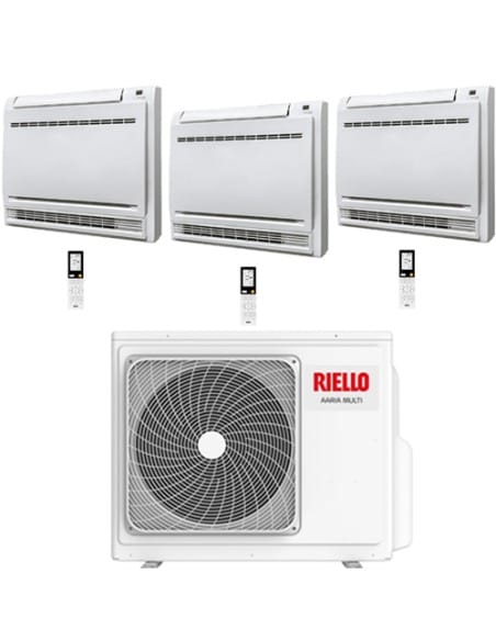 Climatizzatore Condizionatore Riello Console Trial Split Inverter R32 9000 + 9000 + 9000 BTU con U.E AARIA MULTI 475 PI Class...