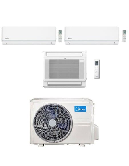 Climatizzatore Condizionatore Midea Evolution WiFi + Console Pavimento R32 Trial 9000 + 12000 + 12000 BTU con U.E. M3OA-27HFN...