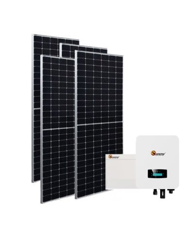Kit fotovoltaico da 4,5 kW composto da Inverter Ibrido Sunerg X-SUN-SL da 4 KW e pacco batteria da 5kWh Sunerg + n°9 pannelli...