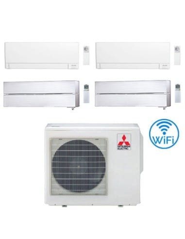 Climatizzatore Condizionatore Mitsubishi MSZ-AY + Kirigamine Style Bianco Perla Wifi R32 Quadri Split Inverter 9000 + 9000 + ...