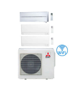 Climatizzatore Condizionatore Mitsubishi MSZ-AY + Kirigamine Style Wifi R32 Trial Split Inverter 9000 + 9000 + 18000 BTU con ...