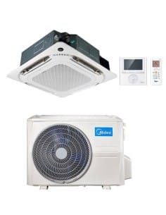 Climatizzatore Condizionatore Midea Cassetta 4 vie Slim Breezeless R32 24000 BTU MCD2-24HRFNX(GA) INVERTER Classe A++/A+ Con ... 2