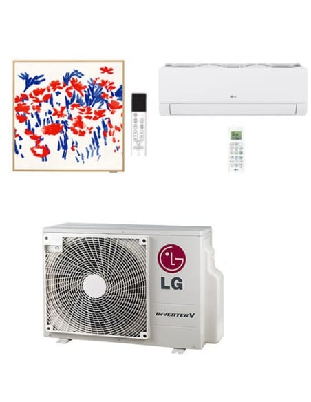 Climatizzatore Condizionatore LG DUALCOOL Libero Smart + Artcool Gallery PHOTO R32 Dual Split Inverter 9000 + 12000 BTU con U...