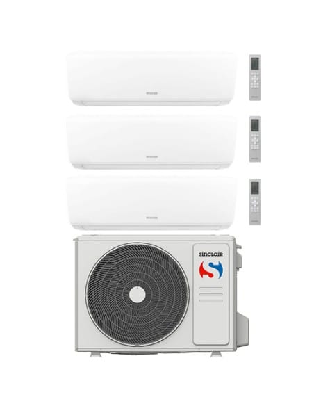 Climatizzatore Condizionatore Sinclair Sky Trial Split Inverter R32 12000 + 12000 + 12000 BTU con U.E MZ-3E27BIE Classe A++/A...