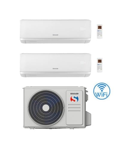 Climatizzatore Condizionatore Sinclair Ray Dual Split Inverter R32 9000 + 9000 BTU con U.E MV-E14BI2 Classe A++/A+ - Climaway