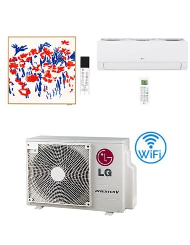 Climatizzatore Condizionatore LG DUALCOOL Libero Smart + Artcool Gallery PHOTO R32 Dual Split Inverter 9000 + 12000 BTU con U...
