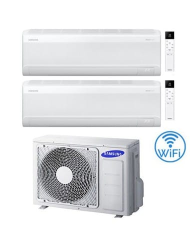 Climatizzatore Condizionatore Samsung Windfree Avant S2 R32 Wifi Dual Split Inverter 12000 + 12000 BTU con U.E. AJ050TXJ2KG/E...
